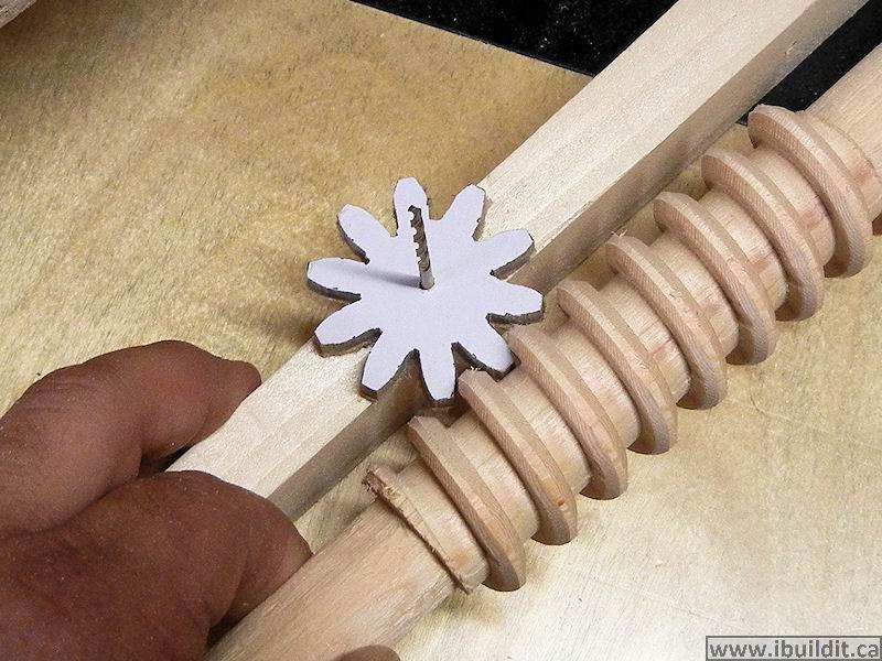 simple test of thin wooden gear